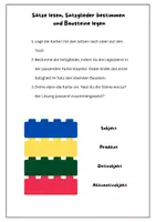 Vorschau - Spiele - Satzglieder mit Bausteinen und Partnerkarten bestimmen - Seite 1