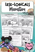 Vorschau - Arbeitsblätter - Meerestiere Logicals | 3-fach differenziert | Klasse 2-4 - Deckblatt