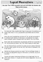 Vorschau - Arbeitsblätter - Meerestiere Logicals | 3-fach differenziert | Klasse 2-4 - Seite 3