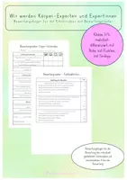 Vorschau - Arbeitsblätter - Wir werden Körper-Experten - Erklärvideo Bewertungsbogen - Deckblatt