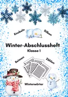 Vorschau - Arbeitsblätter - Winter-Abschlussheft Klasse 1 - Deckblatt