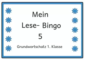 Vorschau - Spiele - Lesebingo Grundwortschatz 5 für die 1. Klasse - Deckblatt