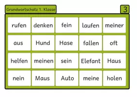 Vorschau - Spiele - Lesebingo Grundwortschatz 3 für die 1. Klasse - Seite 2