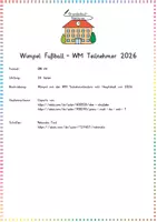 Vorschau - Anderer Materialtyp - Fußball-WM 2026 / Kontinente: Wimpel (Bastelvorlage) - Sachunterricht - Kl. 3/4 - Seite 1