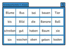 Vorschau - Spiele - Lesebingo Grundwortschatz 5 für die 1. Klasse - Seite 3