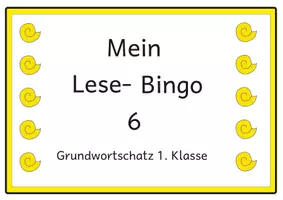 Vorschau - Spiele - Lesebingo Grundwortschatz 6 für die 1. Klasse - Deckblatt