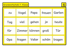 Vorschau - Spiele - Lesebingo Grundwortschatz 6 für die 1. Klasse - Seite 3