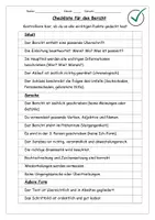 Vorschau - Arbeitsblätter - Checkliste für den Bericht - Unfallbericht - Seite 1