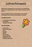 Vorschau - Mal- und Bastelvorlagen - Blume Krepppapier, Kunst im Frühling - Seite 1