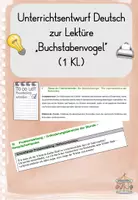 Vorschau - Stundenentwürfe - Unterrichtsentwurf UB Experimentieren mit Buchstaben (Kl. 1) - Deckblatt