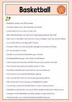 Vorschau - Arbeitsblätter - Basketball - Lesetext mit Fragen, Lösung, Bilder - Seite 2