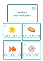 Vista previa - Refuerzo / NEE / Materiales de apoyo - TARJETAS CUENTA SÍLABAS - Portada