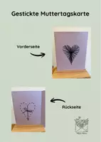 Vorschau - Mal- und Bastelvorlagen - Anleitung gestickte Muttertagskarte - Deckblatt