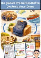Vorschau - Arbeitsblätter - Die globale Produktionskette - Die Reise einer Jeans - Deckblatt