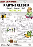 Vorschau - Arbeitsblätter - Partnerlesen, Lesen und Malen – Klasse 3, Klasse 4, DaZ-Lesematerial - Deckblatt