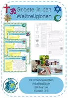 Vorschau - Arbeitsblätter - Gebete in den Weltreligionen - Infokarten - Arbeitsblätter - Klasse 3-6 - Deckblatt