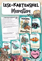 Vorschau - Spiele - Meerestiere – Lesespiel | „Ich habe, wer hat?“ | Leseförderung Grundschule Klasse 2–4 - Deckblatt