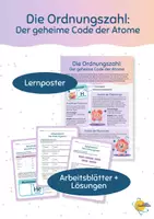 Vorschau - Arbeitsblätter - Die Ordnungszahl: Poster und Arbeitsblätter zum Atomaufbau - Deckblatt