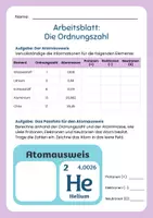 Vorschau - Arbeitsblätter - Die Ordnungszahl: Poster und Arbeitsblätter zum Atomaufbau - Seite 2