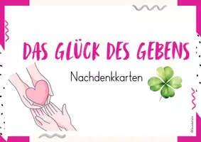 Vorschau - Poster - Nachdenkkarten zum Bilderbuch "Gecko und das Glück des Gebens" - Seite 1