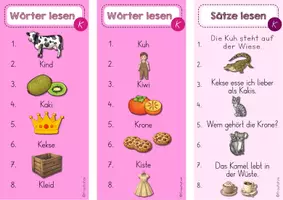 Vorschau - Stationenlernen - Buchstabeneinführung Partnerlesen - K Z P - Seite 3