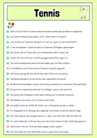 Vorschau - Arbeitsblätter - Tennis - Lesetext mit Fragen, Lösung, Bilder - Seite 3