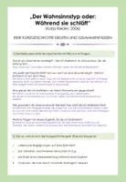 Vorschau - Arbeitsblätter - Arbeitsblatt zur Kurzgeschichte: "Der Wahnsinnstyp / Während sie schläft" - Inhaltsangabe & Deutung (Klasse 8-10) - Seite 3