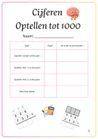 Voorbeeld - Cijferend optellen & aftrekken ( complete oefenbundel 30p.) - Voorblad