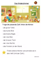 Vorschau - Arbeitsblätter - Leseverständnis Kinderzimmer (interaktives Arbeitsblatt) - Seite 1