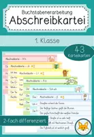 Vorschau - Stationenlernen - Abschreibkartei für die 1. Klasse - ideal für Buchstabenerarbeitung oder Buchstabentag - Deckblatt