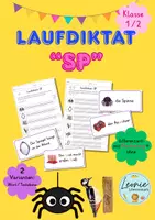 Vorschau - Arbeitsblätter - Laufdiktat "SP" (Klasse1-2) - Deckblatt