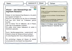 Vorschau - Arbeitsblätter - Wasser & Wasserkreislauf Klasse 5 | Differenzierte Sachtexte mit AFB I–III, Nachhaltigkeit & Lösungen - Seite 2