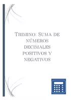 Vista previa - Hojas de trabajo - Trimino | Suma de decimales positivos y negativos | Actividad Matemática - página 1
