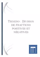 Aperçu - Feuilles d'exercices - Trimino | Division de fractions positives et négatives | Activité Mathématique - Page 1