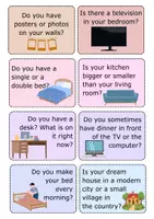 Vorschau - Arbeitsblätter - Speed Dating - House and Furniture - Gesprächskarten A2 - Seite 3