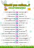Προεπισκόπηση - Παιχνίδια - Would you rather..?- Easter edition - Σελίδα 1