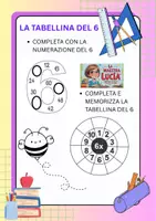 anteprima - Esercizi - TABELLINA DEL 6 - Pagina di copertina