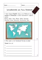 Vorschau - Test - Lernzielkontrolle zum Thema Schokolade - Deckblatt