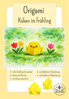 Vorschau - Mal- und Bastelvorlagen - Origami - Küken im Frühling - Kunst Klasse 2 und 3 - Deckblatt