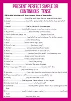 Vorschau - Arbeitsblätter - Present Perfect Simple or Continuous | Worksheet - Deckblatt