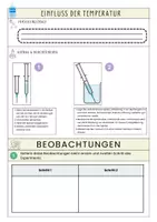 Vorschau - Arbeitsblätter - Einfluss der Temperatur auf das chemische Gleichgewicht (Prinzip von Le Chatelier) - Deckblatt