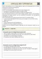 Vorschau - Arbeitsblätter - Einfluss der Temperatur auf das chemische Gleichgewicht (Prinzip von Le Chatelier) - Seite 1