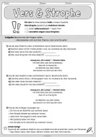 Vorschau - Arbeitsblätter - Strophe und Vers - dreifach differenziertes Übungsmaterial - Sachtext, Arbeitsblätter und Lösungen - Sekundarstufe 1 - ab Klasse 5 - Seite 3