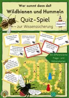 Vorschau - Spiele - Wildbienen und Hummeln Quiz-Spiel zur Wissenssicherung - Deckblatt