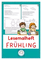 Vorschau - Arbeitsblätter - Lesemalheft Frühling - Deckblatt