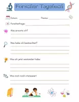 Vorschau - Arbeitsblätter - Forscher-Tagebuch - Deckblatt