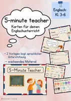 Vorschau - Bildkarten - 5 minute teacher für den Englischunterricht - Deckblatt