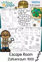 Vorschau - Arbeitsblätter - Escape Room Mathe Klasse 3 – Rätsel - Deckblatt