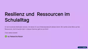 Vorschau - Unterrichtsreihen - Resilienz und Ressourcen im Schulalltag ab Klasse 7 - Seite 1