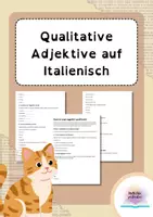Vorschau - Arbeitsblätter - Esercizi sugli aggettivi qualificativi in italiano / Italienische Eigenschaftswörter - Deckblatt
